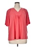 D&Co. Pink Short Sleeve Blouse Size XL - photo 1