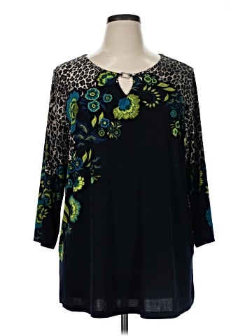 Susan Graver 3/4 Sleeve Blouse (view 1)
