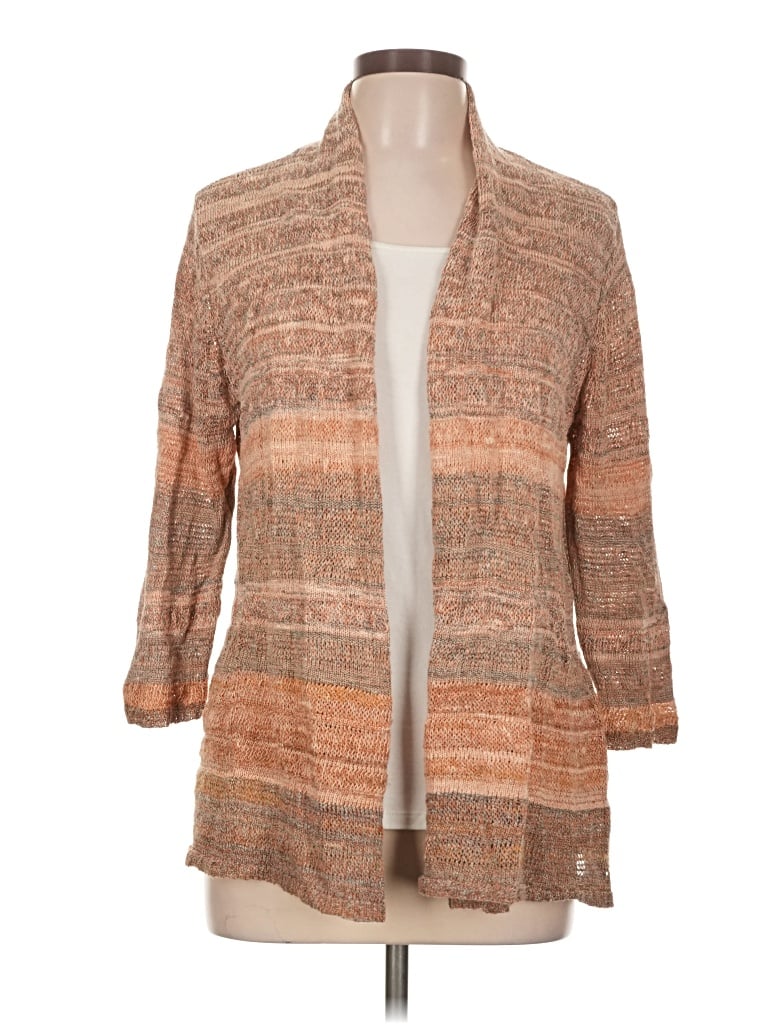 Pre-owned Coldwater Creek Cardigan Sweater In Brown