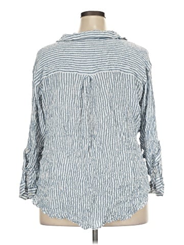 Jane and Delancey 3/4 Sleeve Button-Down Shirt (view 2)