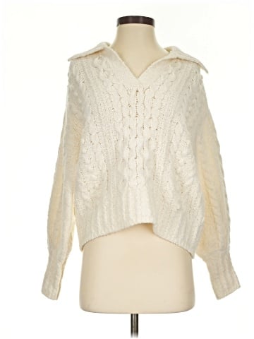 Madewell Cotton-Merino Wool Blend Cable-Knit Sweater (view 1)