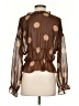 Parker 100% Polyester Brown 3/4 Sleeve Blouse Size S - photo 2