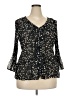 New Directions 100% Polyester Black 3/4 Sleeve Blouse Size 2X - photo 1