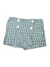 Max Studio 100% Linen Checkered-gingham Teal Skort Size 6 - photo 1