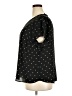 PREMISE 100% Polyester Polka Dots Black Short Sleeve Blouse Size 2X - photo 5