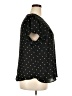 PREMISE 100% Polyester Polka Dots Black Short Sleeve Blouse Size 2X - photo 4