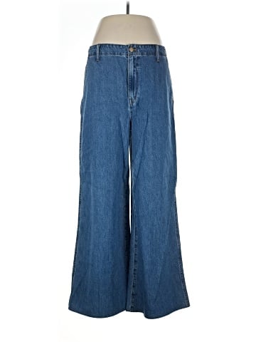 Madewell Wide Sweep Denim Trousers in Java Wash: Airy Denim Edition (view 1)