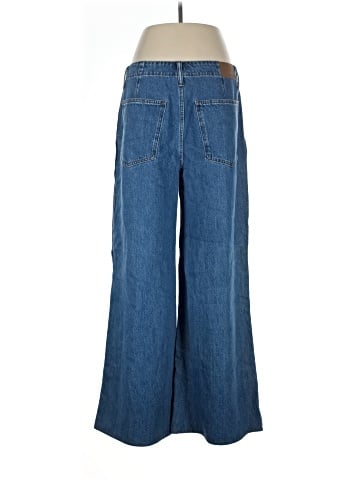 Madewell Wide Sweep Denim Trousers in Java Wash: Airy Denim Edition (view 2)