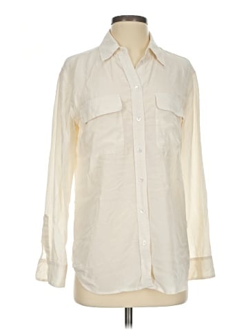 Equipment Long Sleeve Silk Top (view 1)