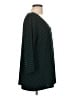 Susan Graver Houndstooth Green Teal 3/4 Sleeve Blouse Size L - photo 4