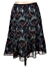 Axcess 100% Polyester Print Blue Casual Skirt Size 4 - photo 1