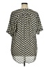 Worthington 100% Polyester Chevron-herringbone Black Short Sleeve Blouse Size XL - photo 2