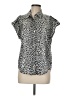 MICHAEL Michael Kors Animal Print Ivory Short Sleeve Blouse Size M - photo 1