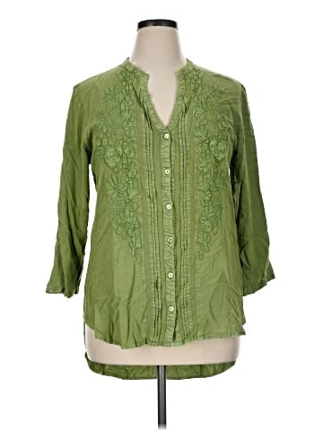 Solitaire 3/4 Sleeve Blouse (view 1)
