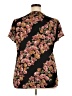 Maurices 100% Polyester Floral Black Short Sleeve Blouse Size XXL - photo 2