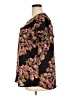 Maurices 100% Polyester Floral Black Short Sleeve Blouse Size XXL - photo 5