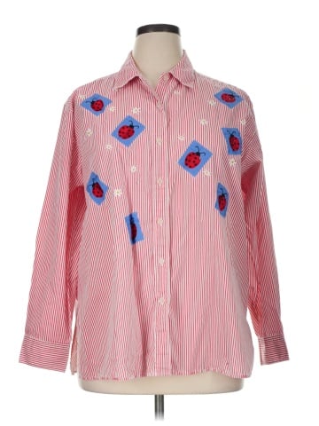 Quacker Factory Long Sleeve Button-Down Shirt (view 1)