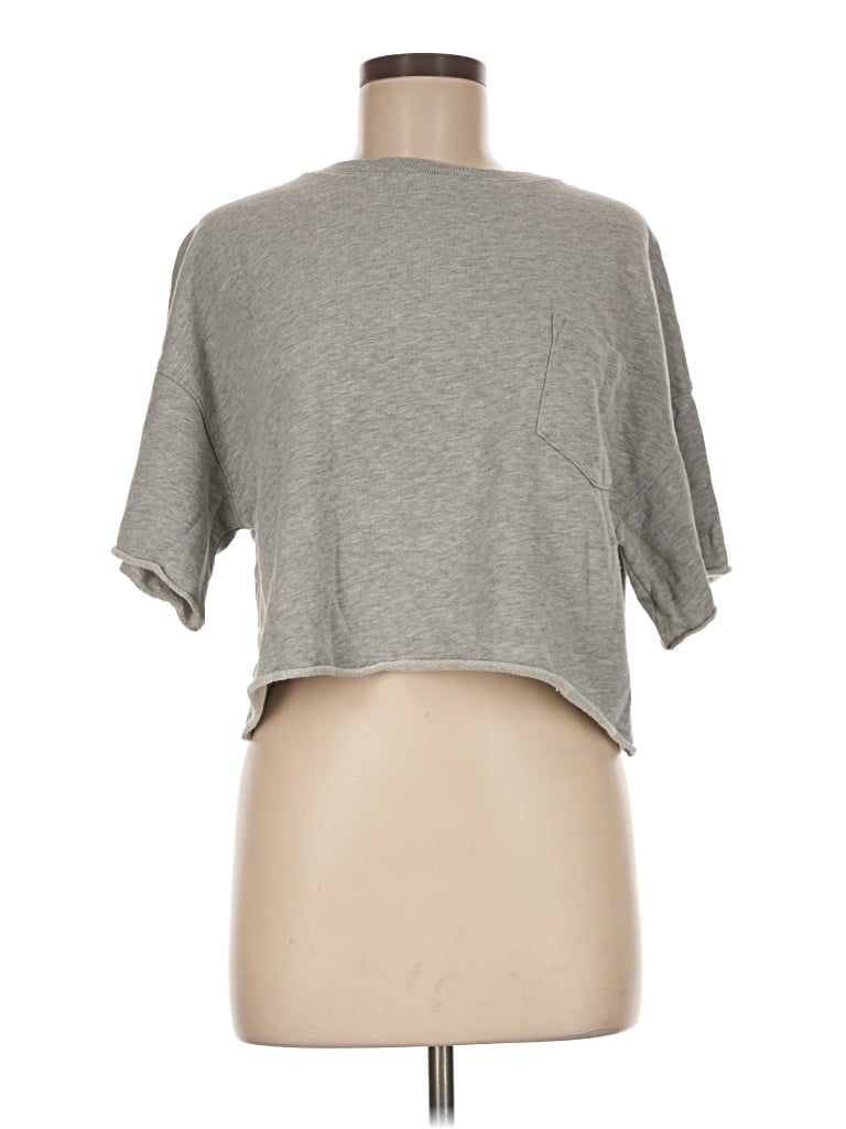 Pre-owned Intermix Cardigan Sweater In Gray