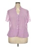 Notations 100% Polyester Purple Short Sleeve Blouse Size 2X - photo 1
