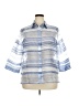 Alfred Dunner Stripes Blue 3/4 Sleeve Blouse Size 18 - photo 1