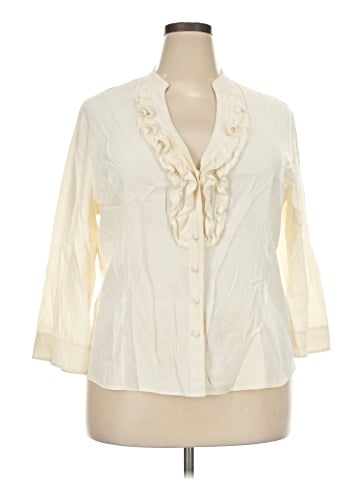 Lafayette 148 New York 3/4 Sleeve Silk Top (view 1)