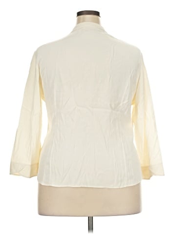 Lafayette 148 New York 3/4 Sleeve Silk Top (view 2)