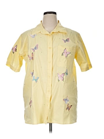 Quacker Factory Short Sleeve Button-Down Shirt (view 1)