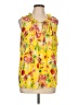 Rose + Olive 100% Polyester Yellow Sleeveless Blouse Size L - photo 1