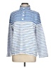 Talbots Outlet Stripes Blue Long Sleeve Blouse Size L - photo 1