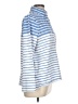 Talbots Outlet Stripes Blue Long Sleeve Blouse Size L - photo 4