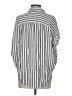 Madewell Stripes Gray 3/4 Sleeve Button-Down Shirt Size S - photo 2