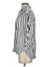 Madewell Stripes Gray 3/4 Sleeve Button-Down Shirt Size S - photo 5