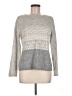 Petite Sophisticate Chevron-herringbone Gray Pullover Sweater Size Med Petite - photo 1