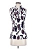 DKNY 100% Polyester White Sleeveless Blouse Size S - photo 1