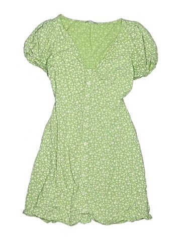 Madewell V-Neck Button-Front Mini Dress in Ditsy Daze (view 1)