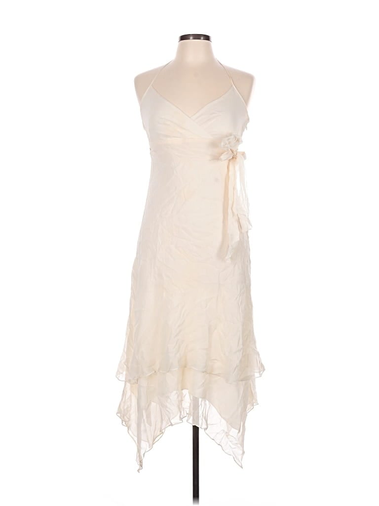 Pre-owned Bcbgmaxazria Cocktail Dress In Ivory