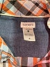 Carter's 100% Cotton Plaid Orange Long Sleeve Button-Down Shirt Size 8 - photo 3