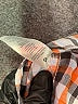 Carter's 100% Cotton Plaid Orange Long Sleeve Button-Down Shirt Size 8 - photo 4