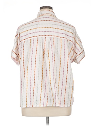 Madewell Daily Shirt in Jacquard Rainbow Stripe (view 2)