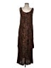 Assorted Brands 100% Rayon Animal Print Brown Casual Dress Size M - photo 1