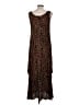 Assorted Brands 100% Rayon Animal Print Brown Casual Dress Size M - photo 2