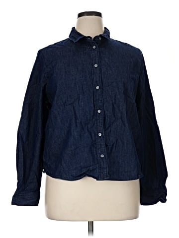 J.Crew Factory Store Long Sleeve Button-Down Shirt (view 1)