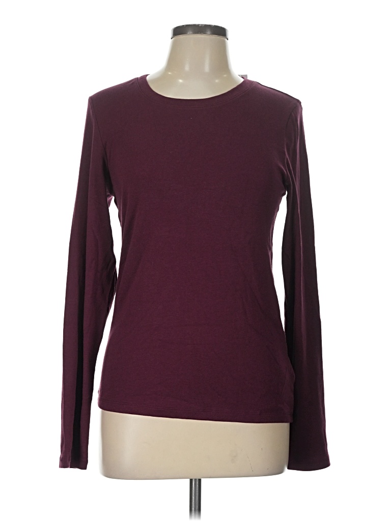 Gap Long Sleeve T-shirt In Burgundy