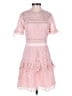 Self-Portrait 100% Polyester Pink Cocktail Dress Size 2 - photo 1