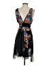 XXI 100% Polyester Print Black Cocktail Dress Size 1 - photo 2