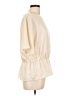 Ann Taylor 100% Polyester Ivory Short Sleeve Blouse Size L (estimated) - photo 4