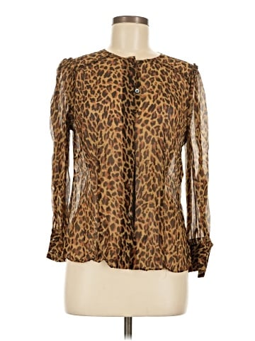 J.Crew Collection Long Sleeve Silk Top (view 1)