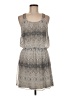 Express 100% Polyester Chevron-herringbone Gray Casual Dress Size M - photo 1