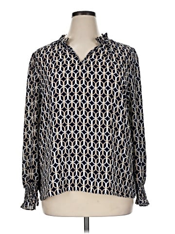 Ann Taylor Factory Long Sleeve Blouse (view 1)