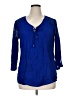 Notations Blue 3/4 Sleeve Blouse Size XL - photo 1